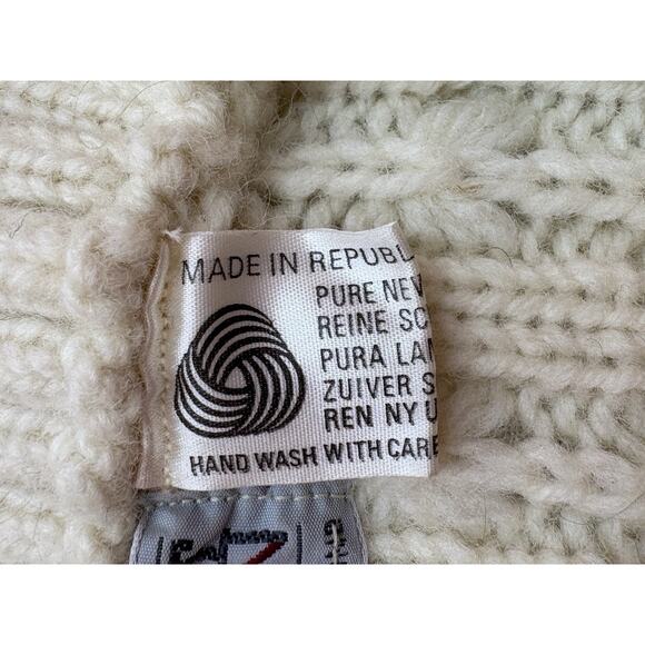 Irish Aran Wool Winter Set Sweater Scarves Mittens Hat Hackett Turpin Ireland - Picture 12 of 16